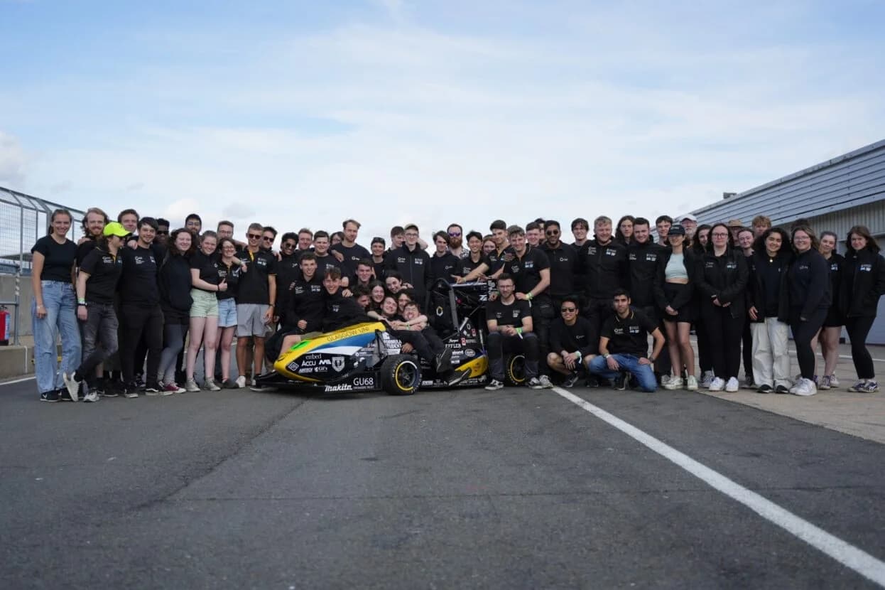 Image of the glasgow university formula student team